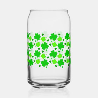 Four Leaf Clover St. Patrick's Day kan glas wikkel