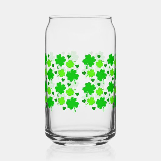 Four Leaf Clover St. Patrick's Day kan glas wikkel (Links)