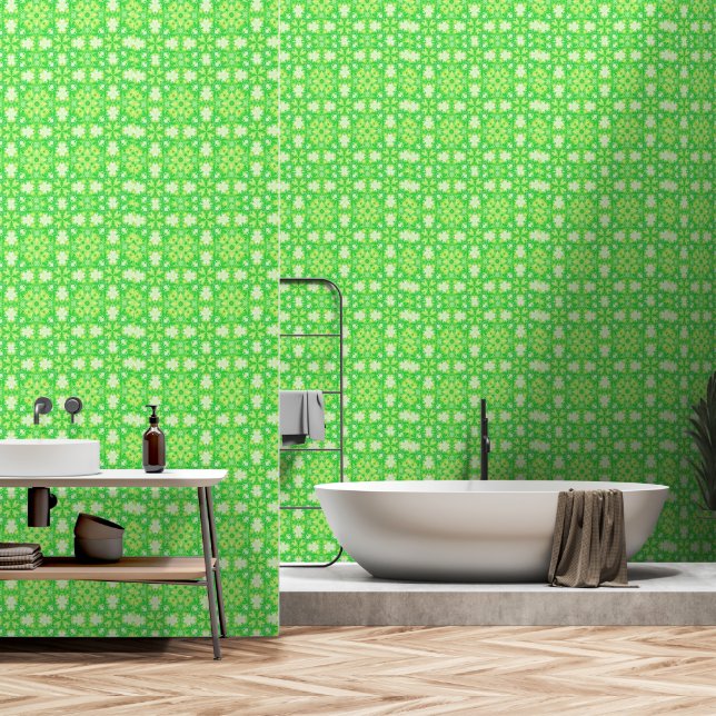 Four Leaf Clover Wallpaper Behang (Badkamer)