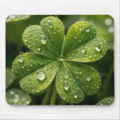 Four-leaf Clover With Raindrops Muismat (Voorkant)