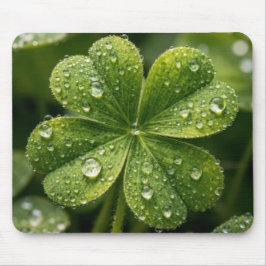 Four-leaf Clover With Raindrops Muismat