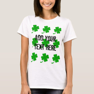 Four Leaf Clovers Custom Vrouwen T-shirt