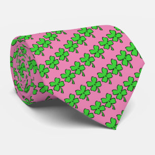 Four Leaf Clovers St. Patrick's Day Lucky Cravate