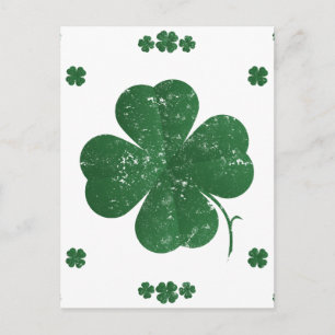 Four Leaf Clovers - stijl Briefkaart