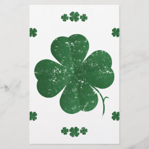 Four Leaf Clovers - stijl Briefpapier
