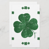 Four Leaf Clovers - stijl Briefpapier (Voorkant / Achterkant)