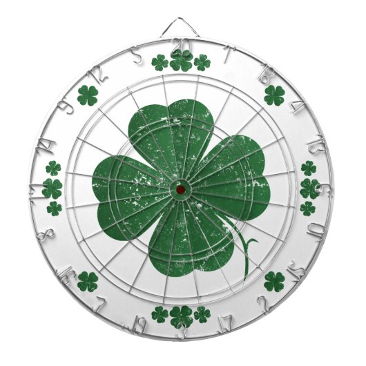 Four Leaf Clovers - stijl Dartbord (Voorkant)