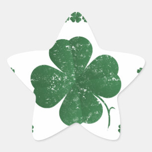 Four Leaf Clovers -  stijl Ster Sticker