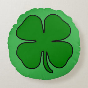 Four Leaf Love Round Pillow Rond Kussen