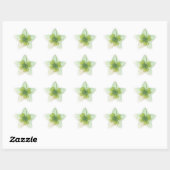 Four-Leaf Lucky Clover Design Ster Sticker (Vel)