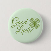  Four Leaf Lucky Clover. Shamrock. Ronde Button 5,7 Cm (Voorkant)