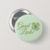 Four Leaf Lucky Clover. Shamrock. Ronde Button 5,7 Cm (Voorkant /achterkant)