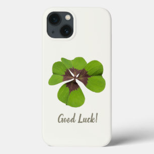 Four Leaf Lucky Clover St Patricks Day Succes iPhone 13 Hoesje