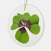 Four Leaf Lucky Clover St Patricks Day Succes Keramisch Ornament (Links)