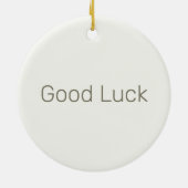 Four Leaf Lucky Clover St Patricks Day Succes Keramisch Ornament (Achterkant)