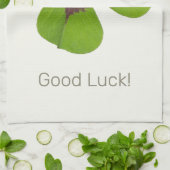 Four Leaf Lucky Clover St Patricks Day Succes Theedoek (Gevouwen)