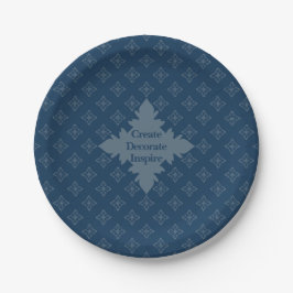 Four Leaf Rosette Luchtmacht Blauw Foulard patroon Papieren Bordje