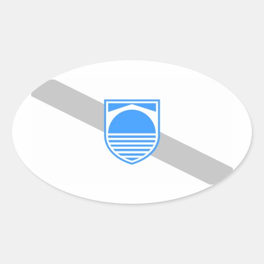 FOUR Mostar Flag Ovale Sticker (Voorkant)