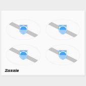 FOUR Mostar Flag Ovale Sticker (Vel)