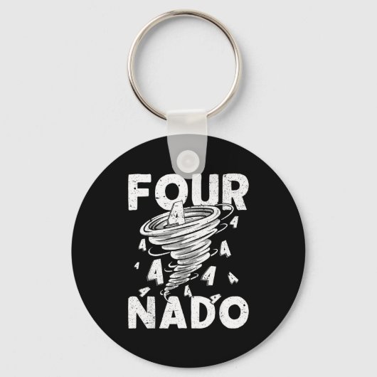 Four Nado Fournado 4th Birthday 4 Years Old  Sleutelhanger (Voorkant)