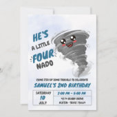 Four-Nado Tornado Vierde Verjaardagsfeest Kaart (Voorkant)