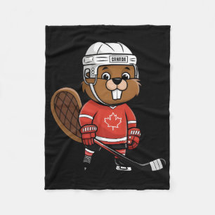 Four Nations Ttle Glol Face-off Canadese Bever Ho Fleece Deken