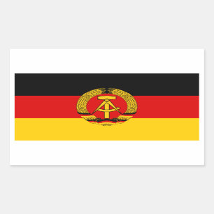 FOUR Oost - Duitsland vlag Rechthoekige Sticker