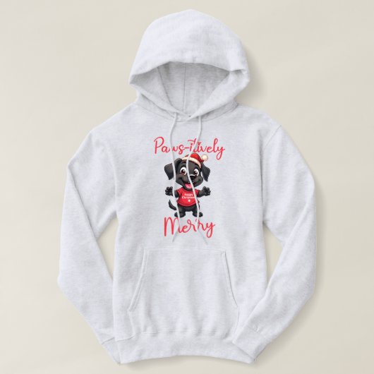 "Four-Pawed Festive Cheer" Hoodie (Design voorkant)