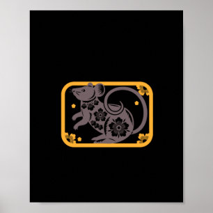 Four Paws Two Ears Endless Love Pet Rat Sticker Poster