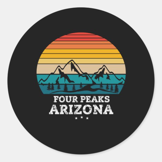 FOUR PEAKS Arizona Ronde Sticker (Voorkant)