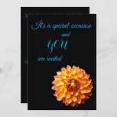 Four Queens Dahlia Invitation Florale (Devant / Derrière)