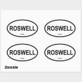 FOUR Roswell, Georgia Ovale Sticker (Vel)