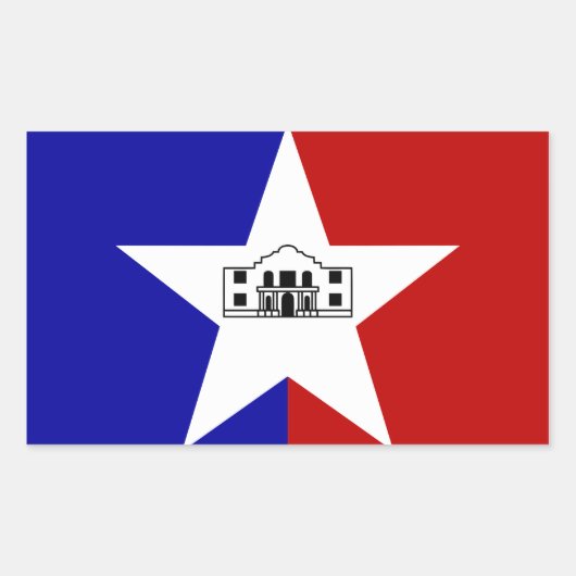 FOUR San Antonio Flag Rechthoekige Sticker (Voorkant)