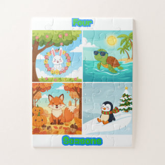 Four Seasons Dieren Kids Puzzel