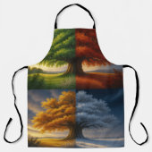 Four Seasons Tree Apron Schort (Voorkant)