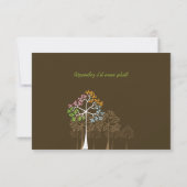 Four Seasons Trees Nature Forest Wedding Carte RSV (Dos)