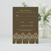 Four Seasons Trees Nature Forest Wedding Carte RSV (Debout devant)