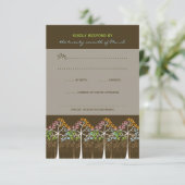 Four Seasons Trees Nature Forest Wedding Carte RSV (Debout devant)