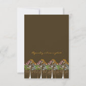 Four Seasons Trees Nature Forest Wedding Carte RSV (Dos)