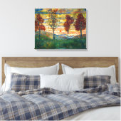 Four Trees | Egon Schiele | Canvas Afdruk (Insitu (Slaapkamer))