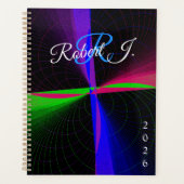 Four-Way Geometric Wave Spiral Planner (Devant)