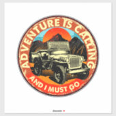Four Wheel Drive Adventure roept en ik moet Sticker (Vel)