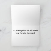 Fourche Dans La Carte De Voeux De Route (Intérieur)