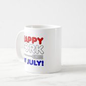 Fourchette de juillet mug drôle (Devant gauche)