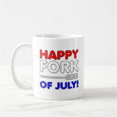 Fourchette de juillet mug drôle (Gauche)