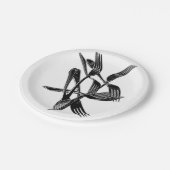 Fourchettes sur une assiette (Angle)