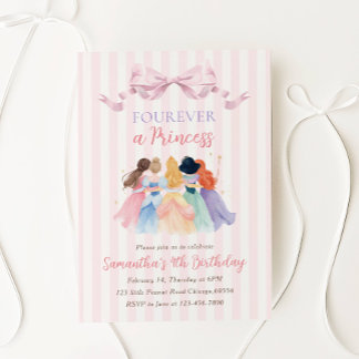 Fourever een Prinses Verjaardagsfeest Uitnodiging
