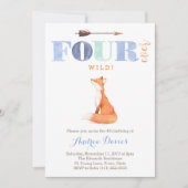 FOURever renard sauvage invitations de 4e annivers (Devant)