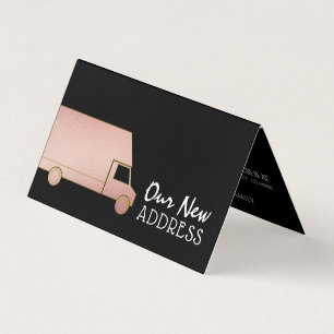 Fourgonnette d'enlèvement rose Gold Foil, carte de