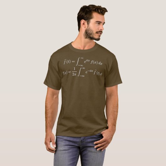 Fourier Transform en Fourier Inversion Formule T-shirt (Voorkant volledig)